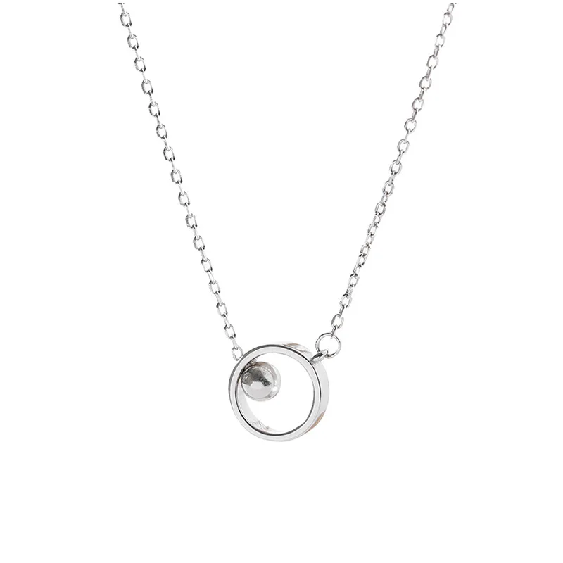 CIAXY Silber Farbe Geometrische Perlen Kreis Anhänger Halsketten für Frauen Ästhetischen Quaste Schlüsselbein Kette Halsband Modeschmuck – Detail 11