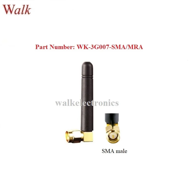 short SMA male angle 50mm length small GSM 3G rubber Antenna 3g gprs multi band stubby antenna