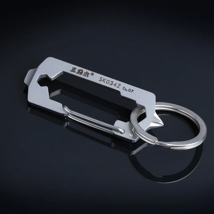 

Sanrenmu SK034Z Portable EDC Multi Tool Kit with Bottle Opener Phillips Screwdriver Spanner Keychain Tool for Travel