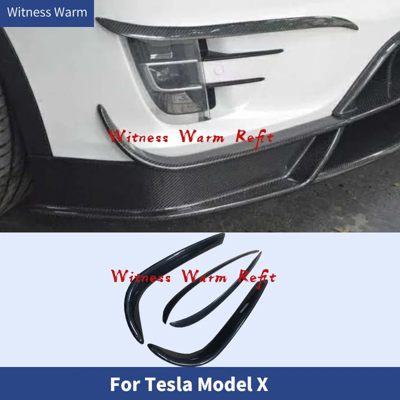 

Carbon Fiber Front Bumper Fender Trim Air Vent for Tesla Model x 2016 - 2018 Frp Front Bumper Splitters