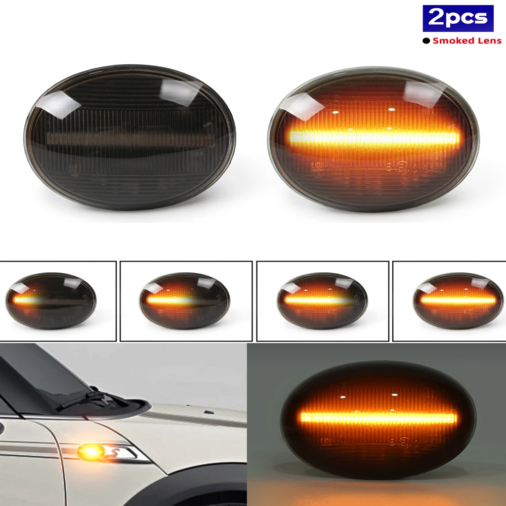 

Светодиодный динамический боковой габаритный индикатор для BMW MINI Cooper R55 Clubman R56 Hatch R57 2007, 2008, 2009, годов, кабриолет R58 R59