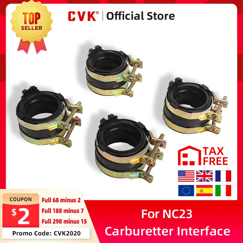 CVK 4PCS install Adapter Interface Carburetter Manifold Intake Pipe Connector Glue For Honda CBR400  MC23 CBR400RR NC23