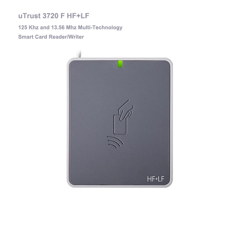 uTrust 3720 F 13.65 MHz HF & 125 kHz LF USB RFID desktop reader for contactless cards / tokens