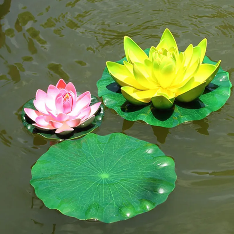 

Dia 28 CM Artificial PE Lotus Leaf DIY Wedding Home Pool Decoration Water Lily Green Leaves Supplies 40 Pcs