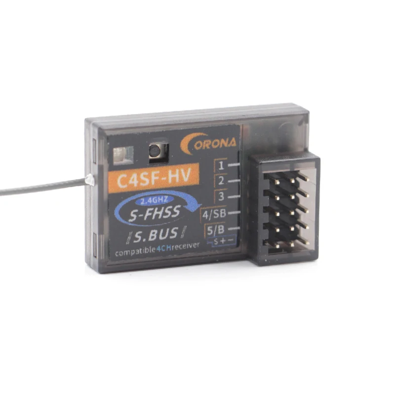 CORONA C4SF C4SF-HV 2.4GHz 4 Channels S-FHSS/FHSS SBUS Compatible Receiver For FUTABA 3PV/7PX/4PLS/4PV/7PX/4PX etc Models Parts