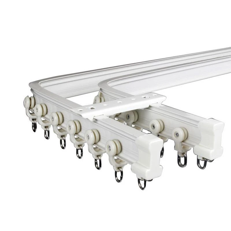 

Flexible curtain track aluminum alloy guide rail bay window U-shaped curved track smooth and silent