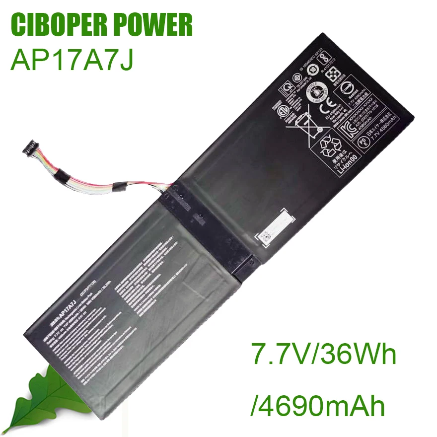 CP Battery AP17A7J 7.7V 36WH 4690mAh For Swift 7 SF714-51T Series (M4B3 M2BC M97L M3JU M4PV M9H0 M339 M9NF M2ST M44U M1K6 M1F6