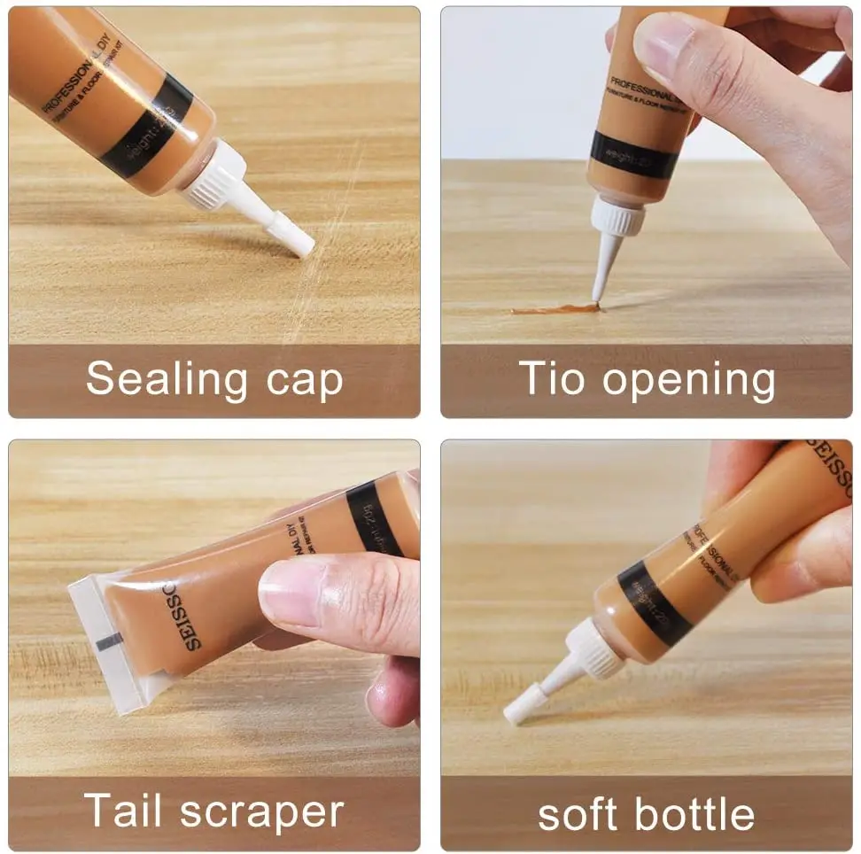 Wood Repair Furniture Scratch Filler Remover Wooden Floor Touch Up Tool Restore for DIY Cabinet Floor Door Wardrobe Holes