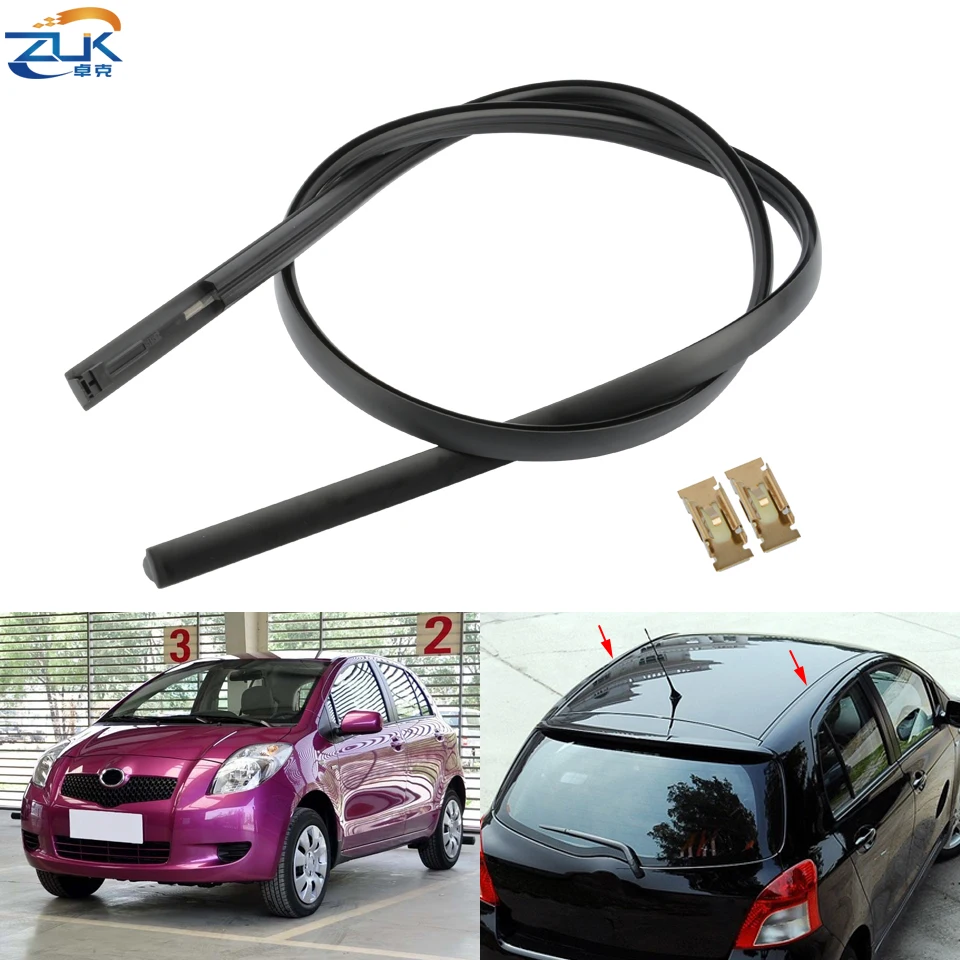 ZUK Autodach-Tropf-Finish-Formstreifen für Toyota Yaris VITZ VIOS Schrägheck 2009 2010 2011, NCP 90 ZSP91, kostenlose Clips-Befestigungselemente