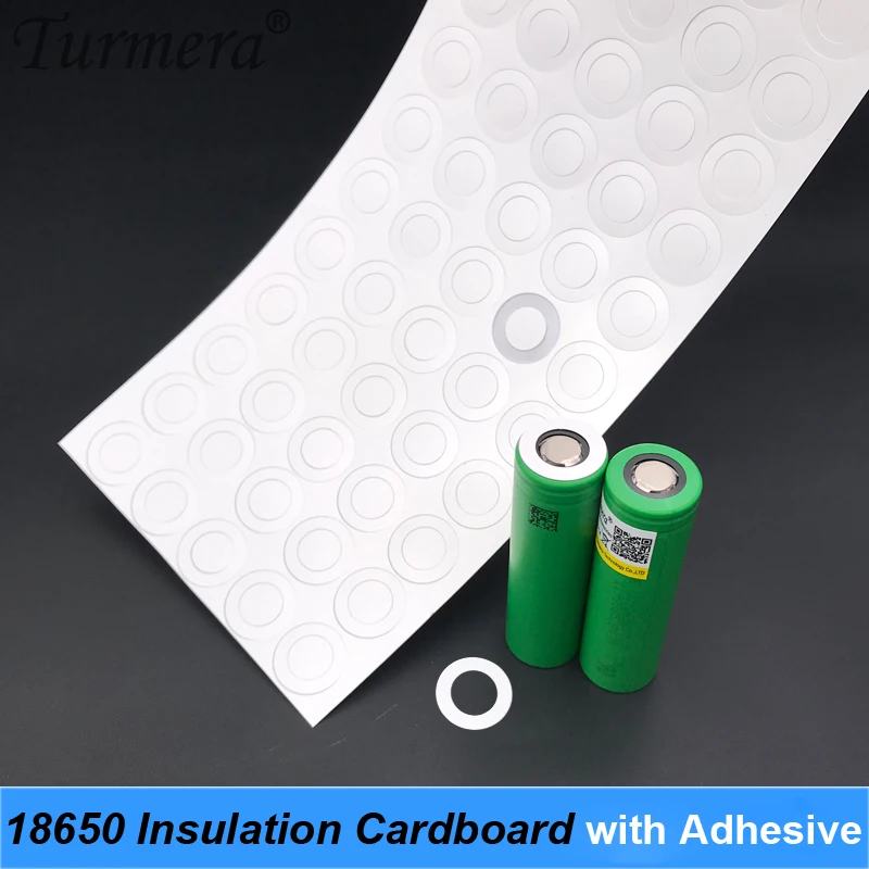 18650 Battery Insulation cardboard 100PCS 70PCS 1S with Adhesive for 18650 Battery Cell Insulating Glue Patch Positive Turmera