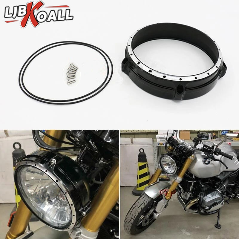 

For BMW R Nine T NINET Scrambler Pure R9T 2014 2015 2016 2017 2018 2019 2020 Motorcycle 7" Headlight Bezel Trim Ring Cover