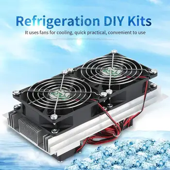 200x115x8.5mm 120W Thermoelectric Peltier Refrigeration Semiconductor Cooling System Kits Dual Fan