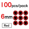 100 Piezas de Cuentas Rojas de 6 mm