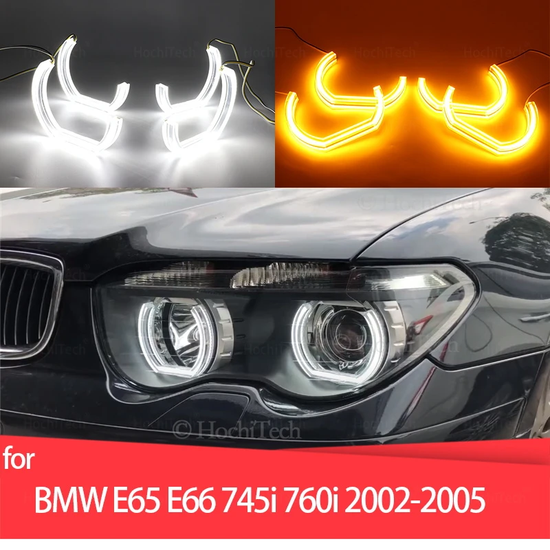 

For BMW E65 E66 PRE FACELIFT 745i 760i 2002-2005 Ultra Bright Concept M4 Iconic Style LED Angel Eyes Halo rings kit Day light