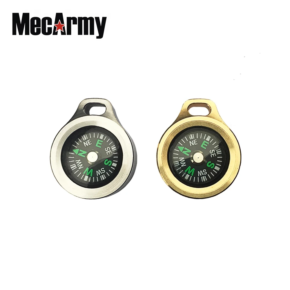 MecArmy Compass CMP T/B Compass Keychain Titanium / Brass Direction Identity Compass Outdoor Compass