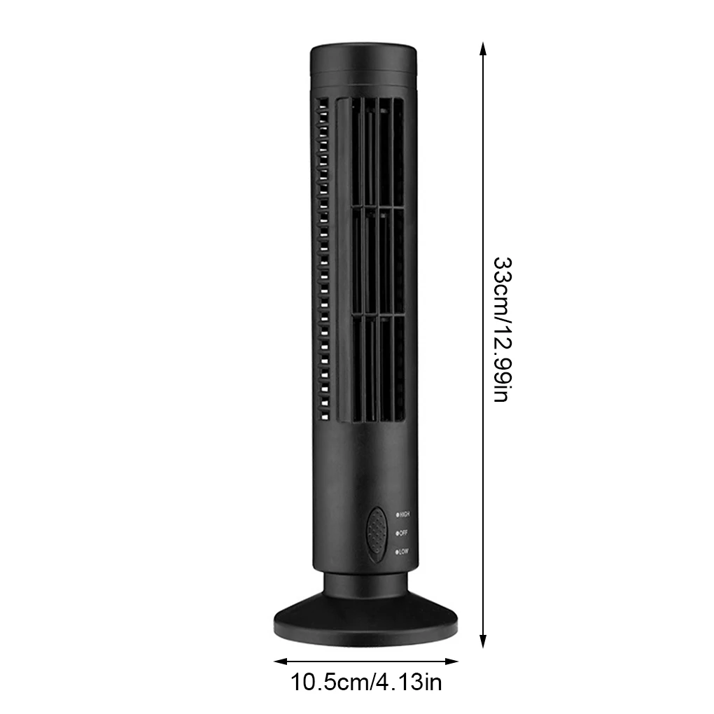 Portable USB Air Conditioner Fan Electric Vertical Bladeless Desk Cooling Fan Full Controller For Home Office Travel Tower Fan