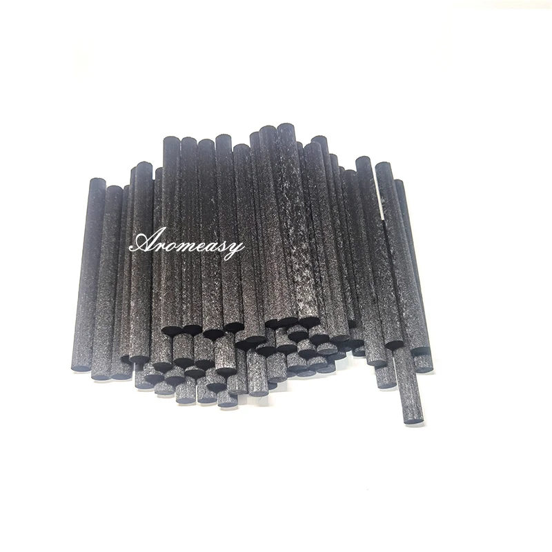 10pcs D10mm Black Fiber Sticks Reed Diffuser Replacement Stick DIY Home Decor Extra Thick Rattan Reed Oil Diffuser Refill Sticks