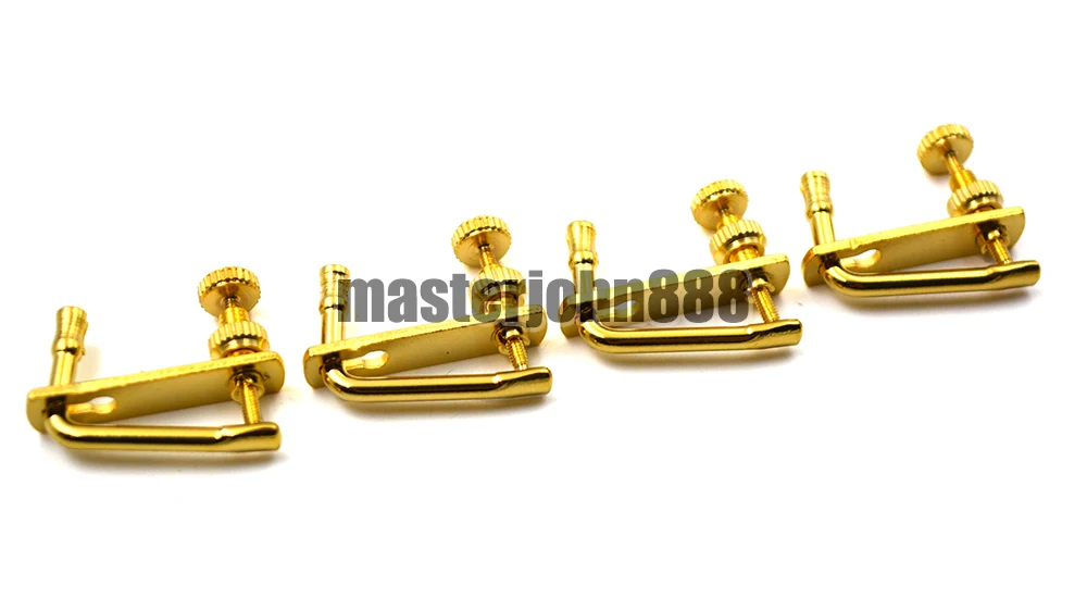 

4pcs Violin Fine Tuner Adjustable Copper Gold-Plated For 4/4-3/4 Size Violin