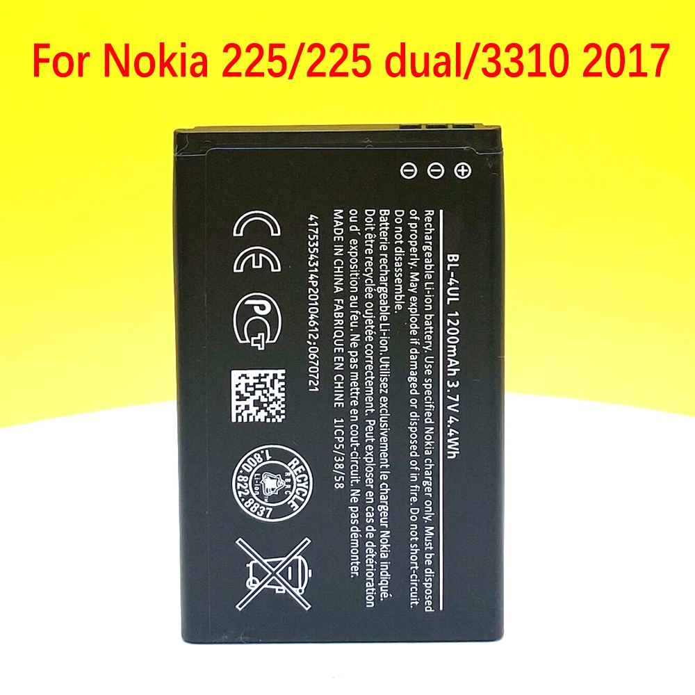 

New BL-4UL Battery For Nokia Asha 225 RM-1011 1012 1126 1172 TA-1030 Phone With Tracking Number