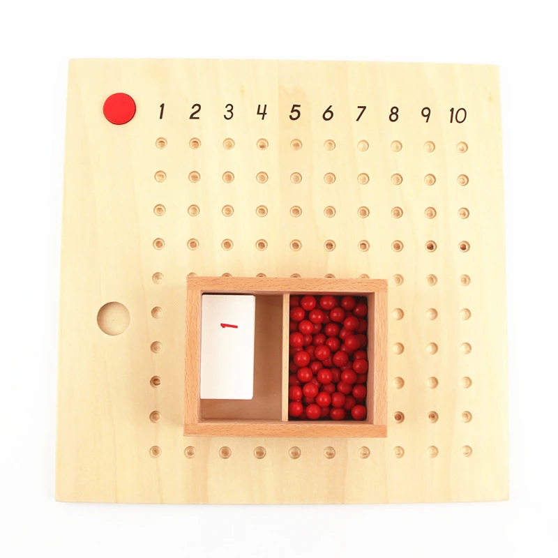 Montessori Educational Toys Multiplication Division Wood Board Mathematics Materials Math Learning Tool for Kids for 3~6 Years