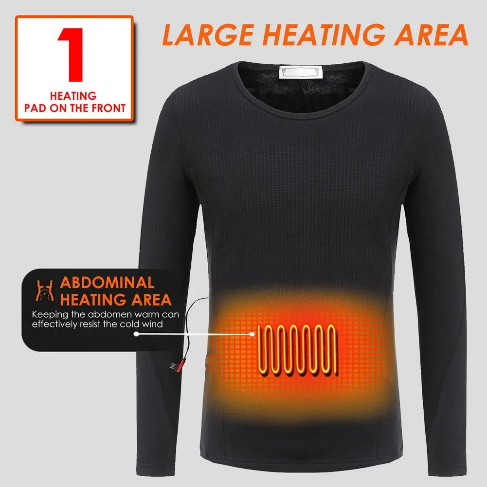 2020 New Motorcycle Heating Jacket Winter Heated Jacket Men Electric USB Heating Thermal Underwear Set Shirt Top Clothes M-4XL