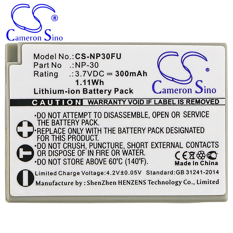 CameronSino Pin Dành Cho Máy Ảnh KTS Fujifilm FinePix F440 Finepix F440 Zoom Finepix F450 Zoom Phù Hợp Với Máy Ảnh Fujifilm NP-30 Pin Máy Ảnh 300MAh