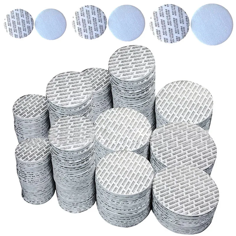 

1000Pcs Self-adhesive Foam Pressure Sensitive Seal Cap Lining Tamper Resistant Seal Liner For Cosmetic Jar Bottle Pot 20mm-70mm