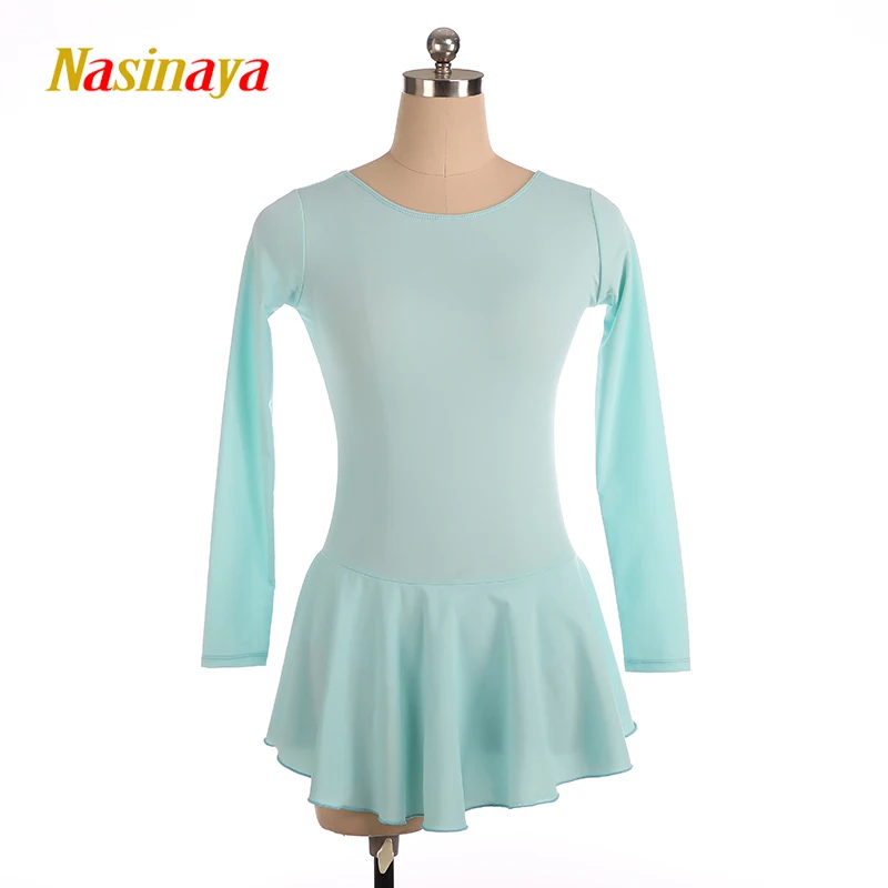 Figure Skating Skirt Pole Dancing Performance Costume Short Sleeve Heavy Industry Ladies Children\'S Skating Skirt Green