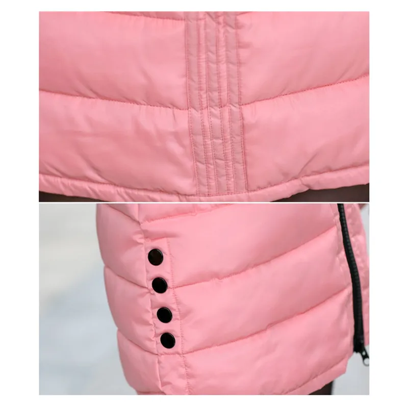 UHYTGF New Down cotton Jacket Women Winter Warm Coat Lady Fashion Korean Jacket Big size Thicken Coats Female Hooded Parka X399