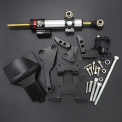 CNC Steering Damper Mounting Bracket Kit For Yamaha MT-07 MT07 FZ-07 FZ07 MT FZ 07 2013 2014 2015 2016 2017 2018 2019