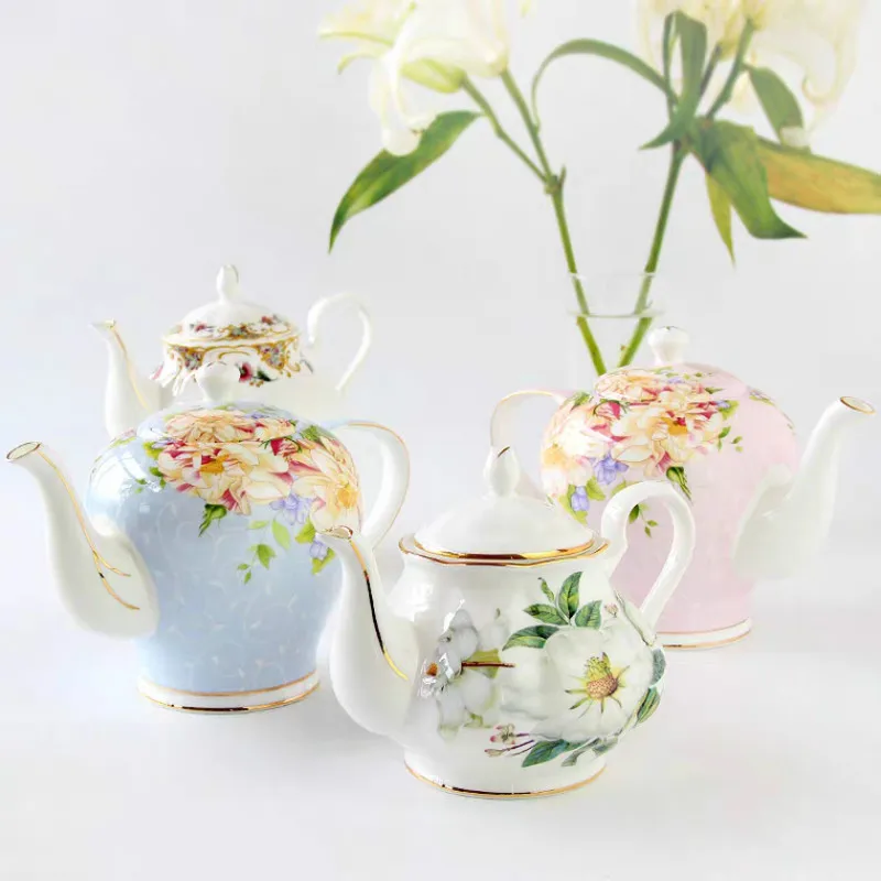European coffee Bone China kettle Teapot English afternoon tea set household large capacity filter ceramic pot Water jar