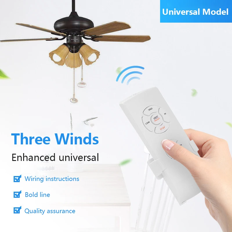 WiFi+RF APP Smart Universal Ceiling Fan Lamp Remote Controller Kit Remote Adjust Speed Light Remote Control Switch AC100-240V