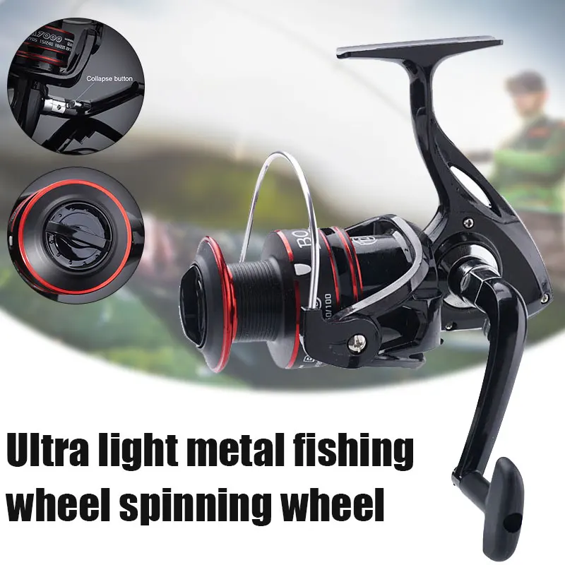 

Metal Spin Fishing Reels Light Weight Ultra Smooth Powerful Rock Fishing Sea Fishing Reel рыбалка Pesca катушка рыболовная