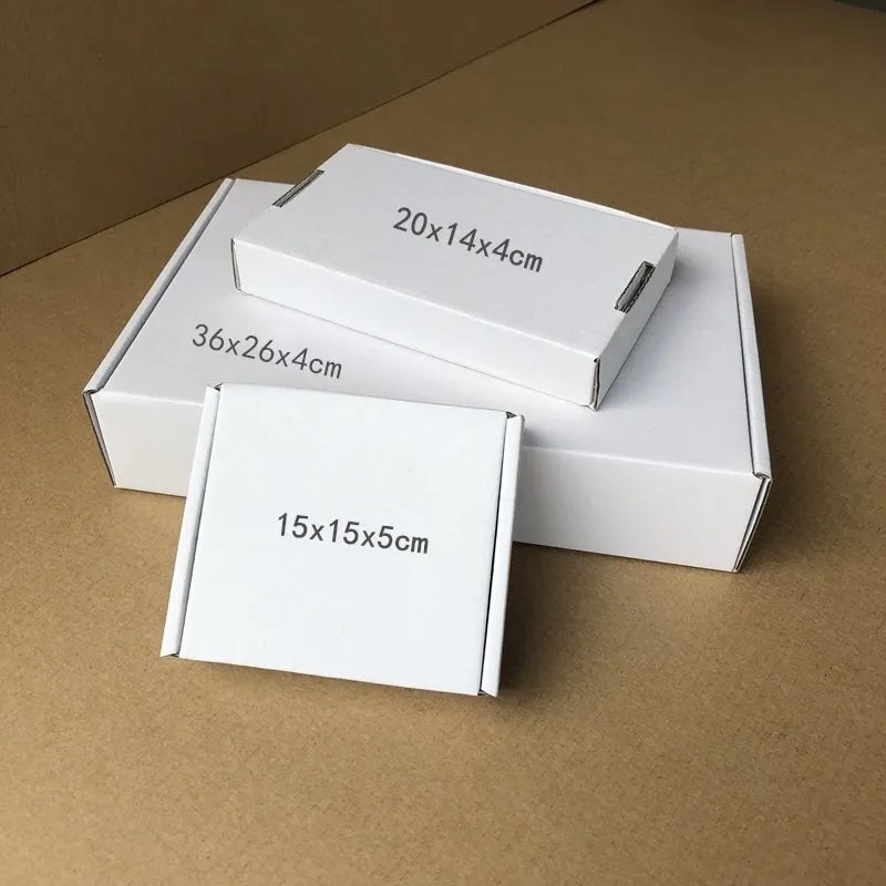 White Gift Box for Festival Party, Corrugated Box, Storage Display Carton, Supports Customized T-shirt Wig Packaging Craft Box