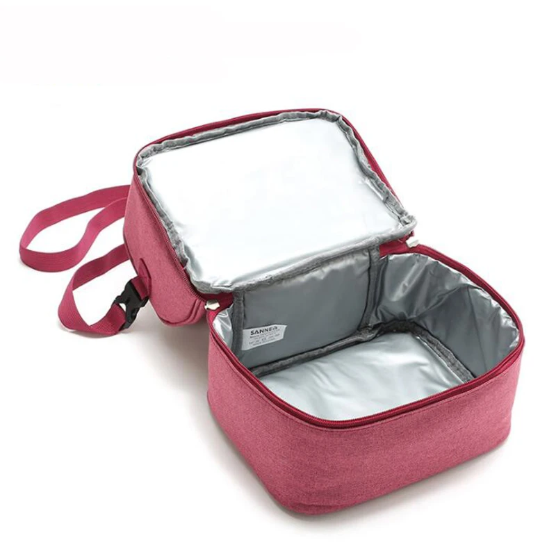 Bolsa de almuerzo de 7l, bolsa de Picnic aislada portátil 600D Oxford, fiambrera térmica sólida, bolsa de Picnic de alimentos, bolsos de mano más
