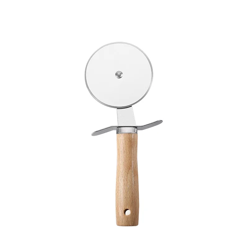 Kitchen Gadget Cooking Utensils Wooden Handle Toy Stainless Steel Baking Set Pizza Cutter Egg Beater Suit Cheese Knife Planer