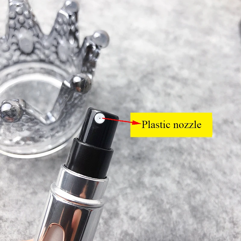 5ml Portable Mini Refillable Perfume Bottle With Spray Scent Pump Empty Cosmetic Containers Spray Atomizer Bottle For Travel