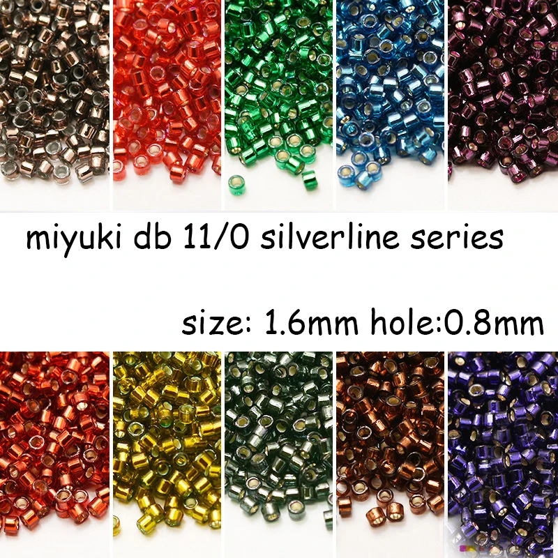 Ozdoba Japan Miyuki Delica Beads 1.6mm Seed Beads Silverline Series 5G