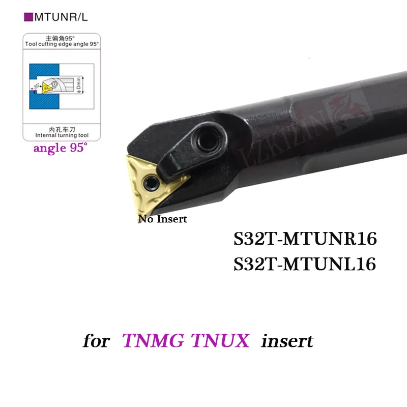 1PC S32T MTUNR16 MTUNL16 CNC 선반 절삭 공구 32mm MTUNR Bar TNMG TNUX 초경 인서트 용 내부 선삭 공구 홀더 