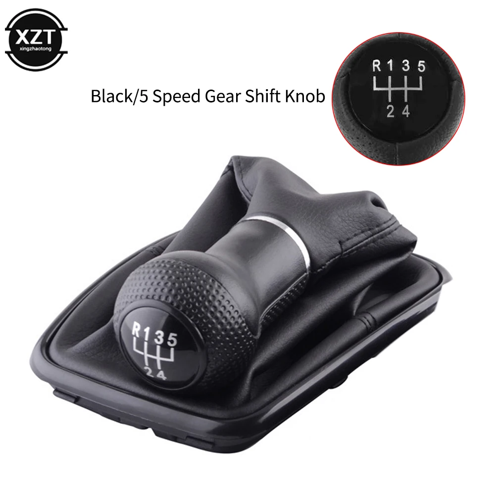 

5/6 Speed Gear Shift Knob Lever Shifter Gaitor Boot PU Leather For Volkswagen VW 2003-2008 Golf 4 IV MK4 GTI R32 Jetta