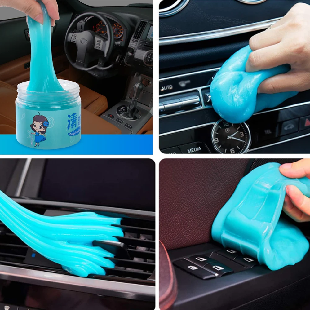 160g Car Cleaning Gel Car Wash Slime For Cleaning Machine Magic Cleaner Dust Remover Gel Auto Pad Glue Powder Clean Tool