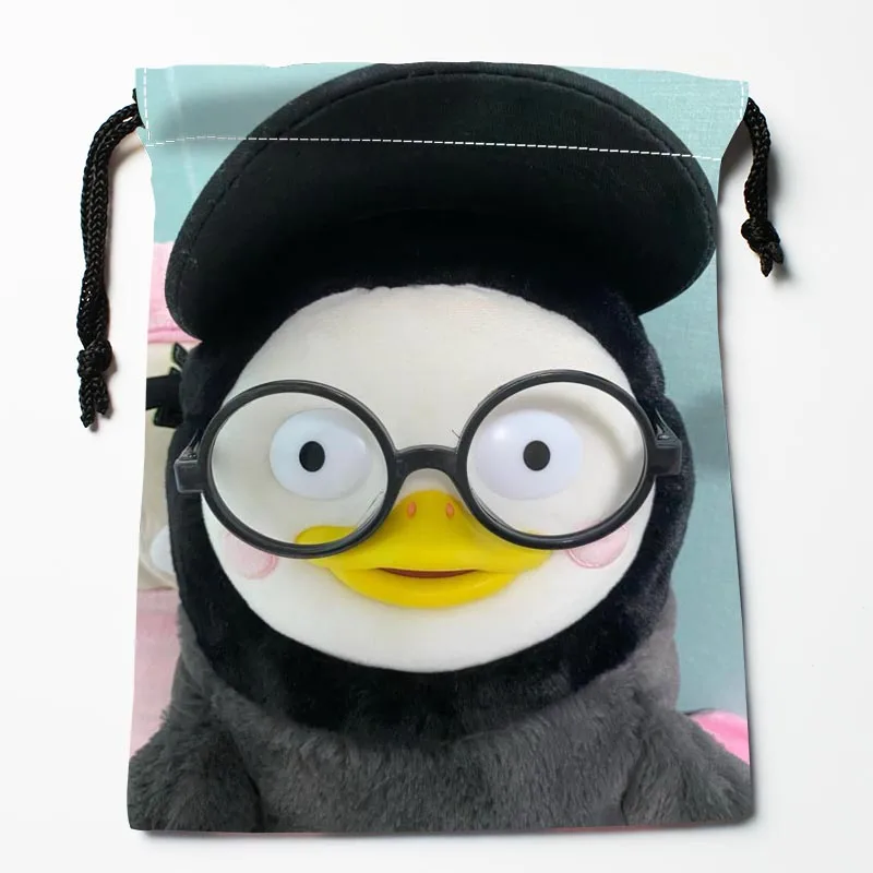 Custom Pengsoo Cartoon Penguin Drawstring Bags Dust-Proof Fashion Print Fabric Storage Bags Boys Girls Festive Gift 18X22cm