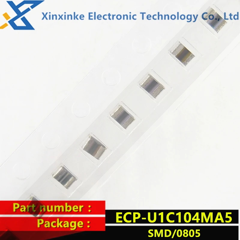 ECPU1C104MA5 SMD metallized film capacitor 0.1uF 16VDC 20% 0805 Acryllic Resin Low ESR ECP-U1C104MA5 CBB polyester capacitor