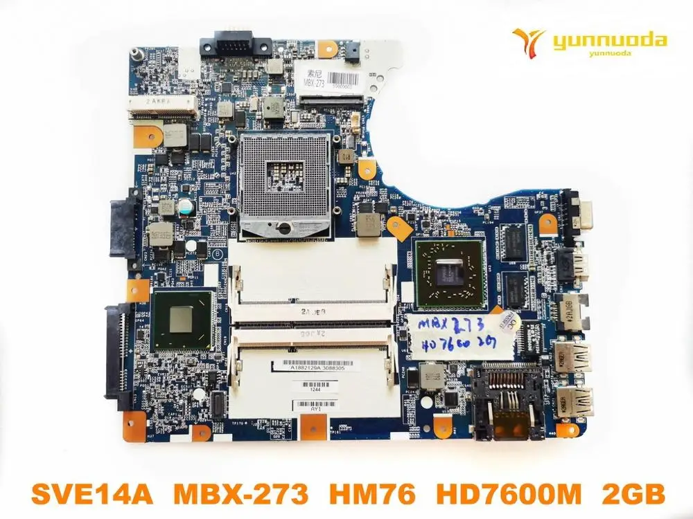 Original for SONY SVE14A laptop  motherboard  SVE14A  MBX-273  HM76  HD7600M  2GB  tested good free shipping