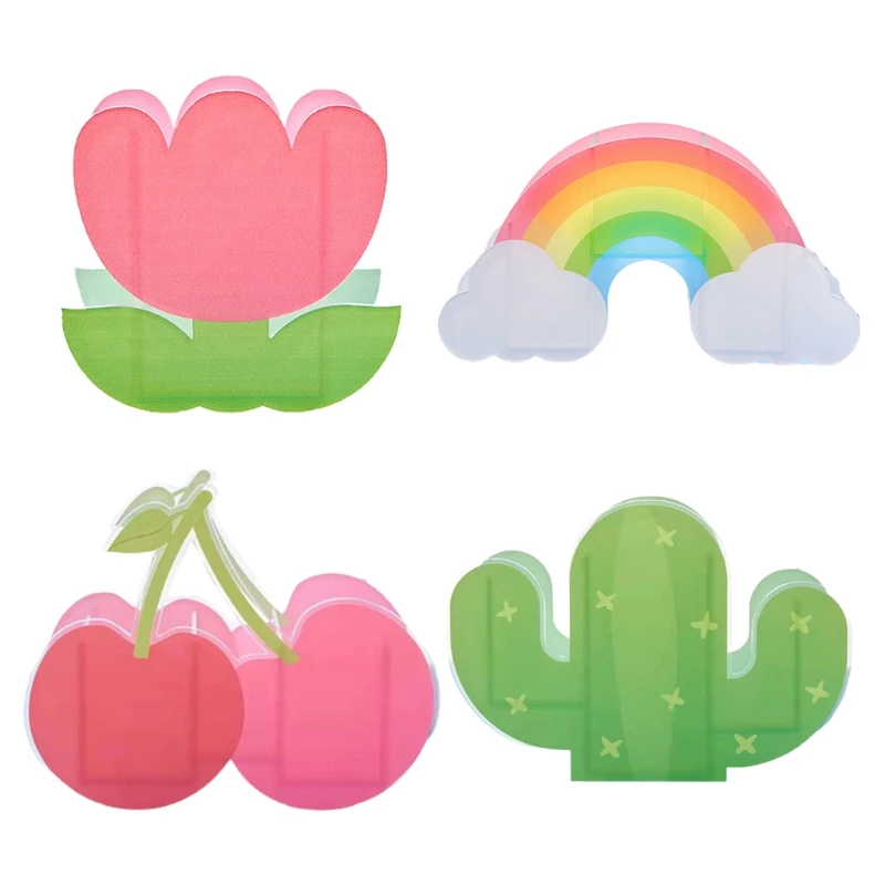 Rainbow Cactus Shape Acrylic Pen Holder Cute Multi Compartments Pencil Box Kids Desktop Stationery Organizer Decoration