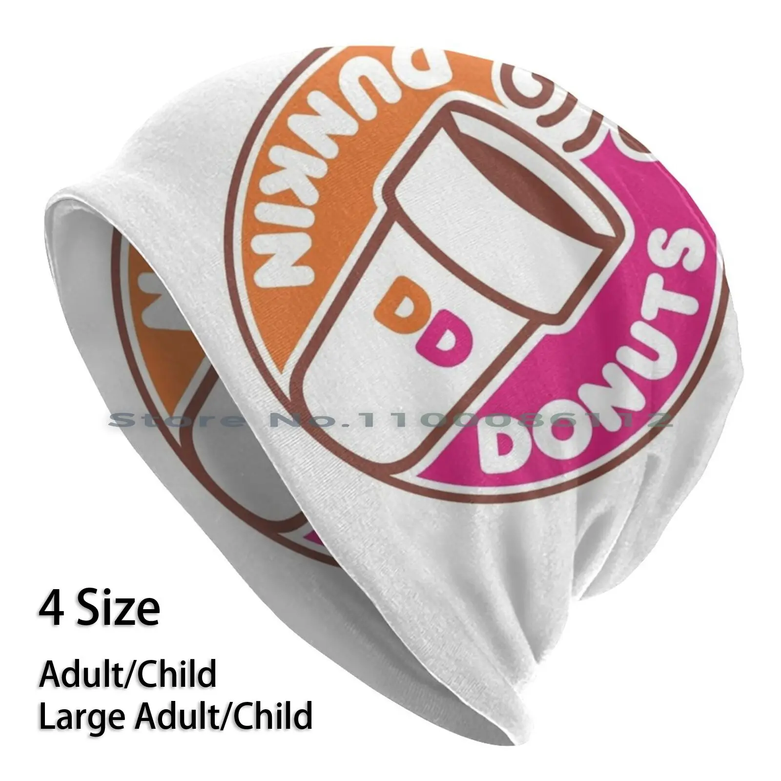 Popular , Donuts-Beanies Knit Hat Dd Logo Icon Dunkin Yummy Food Brimless Knitted Hat Skullcap Gift Casual Creative