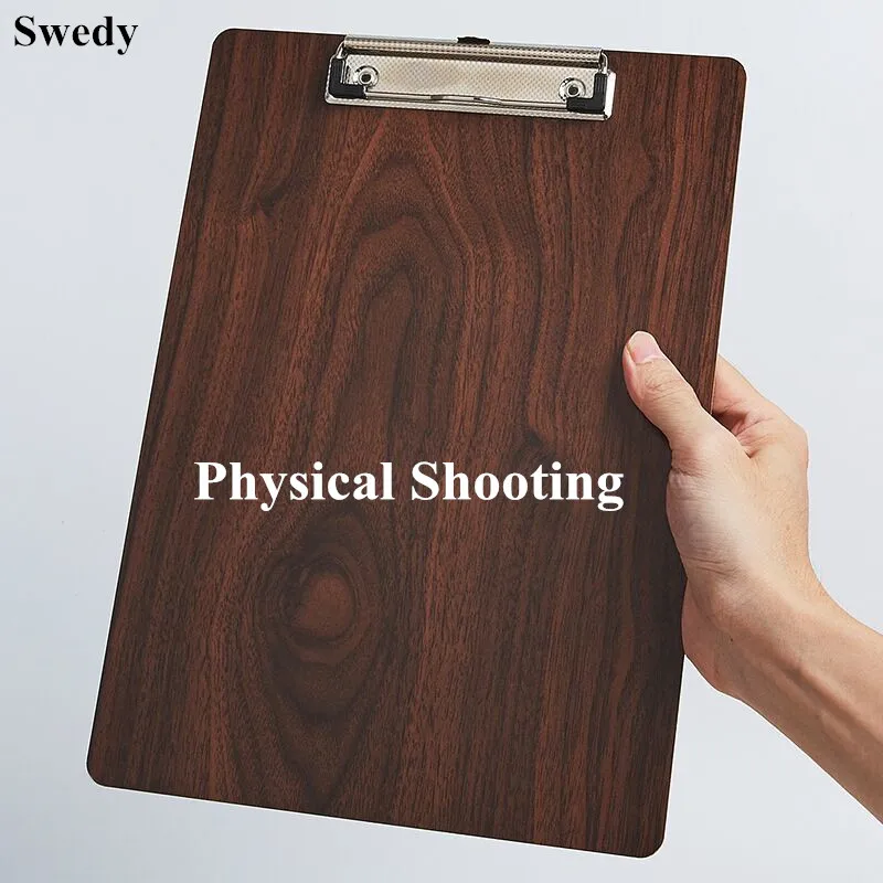 A4 Letter Size Wood Clipboard File/ Menu Paper Document Holder Board Hardboard Clipboard, Low Profile Clip