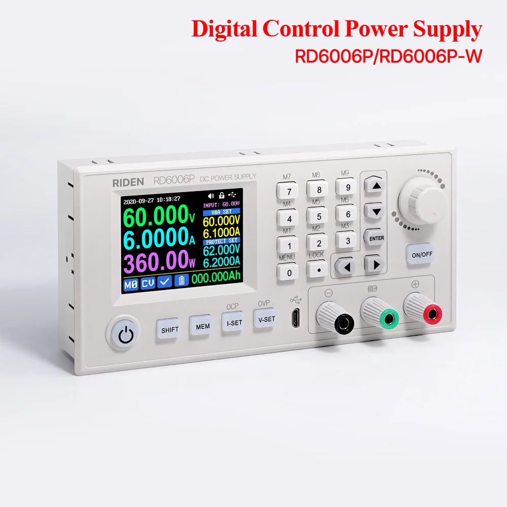 RD6006P RD6006PW Power Supply Unit Module Step-down Voltage Converter 60V/6A Multimeter USB WiFi Current Step-down Power Supply