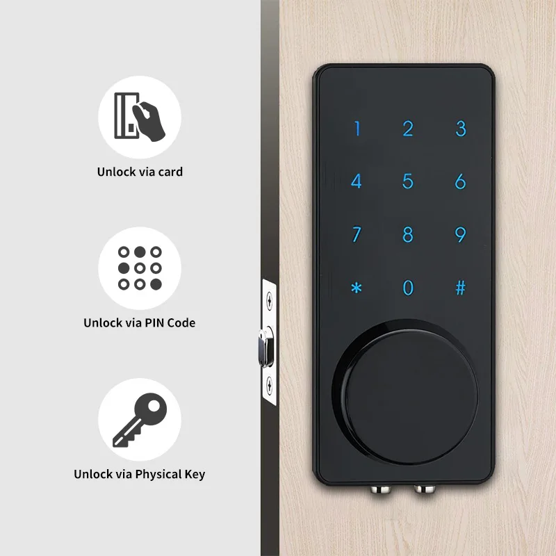 Imagem -05 - Ttlock Bluetooth Fechadura da Porta Inteligente Keyless Senha Electrics Fechadura da Porta Tela de Toque do Teclado Cartão Automático ic Fechadura Chave Mecânica