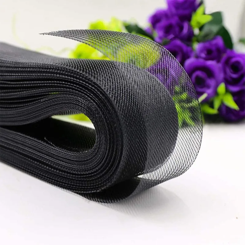 50Yards Stiff Polyester Horsehair Braid for Polyester Boning Sewing Wedding Dress Dance Formal Dress Accessories 1-16cmwidth